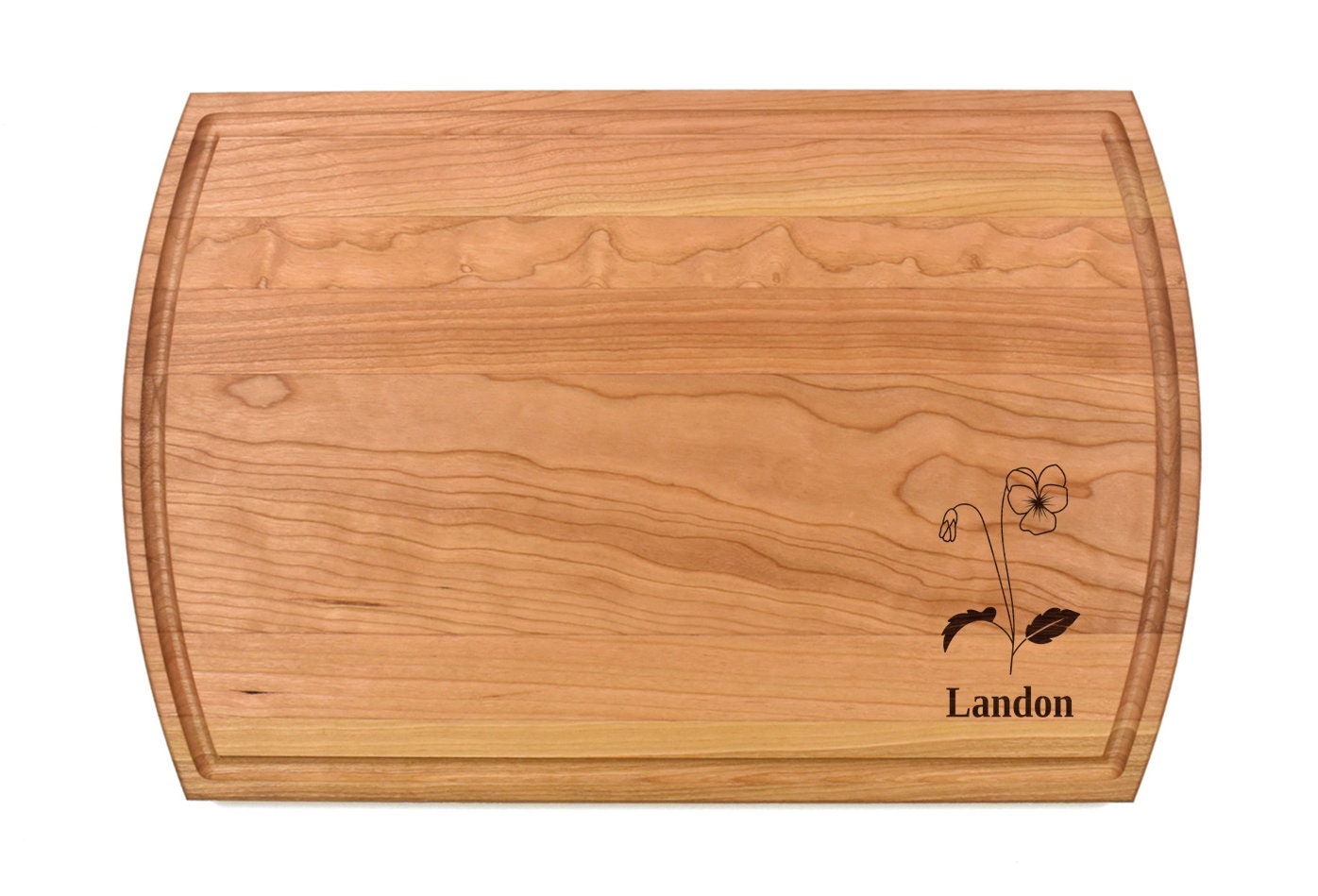 Violet Cutting Board | Flower Charcuterie Board | Custom Serving Tray | Personalized February Gift | Wedding Anniversary Gift