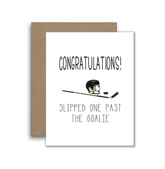 Funny Hockey Pregnancy Announcement Card