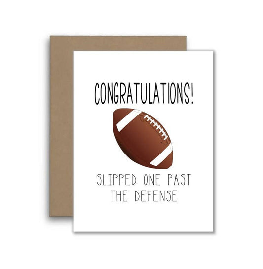 Funny Football Pregnancy Announcement Card