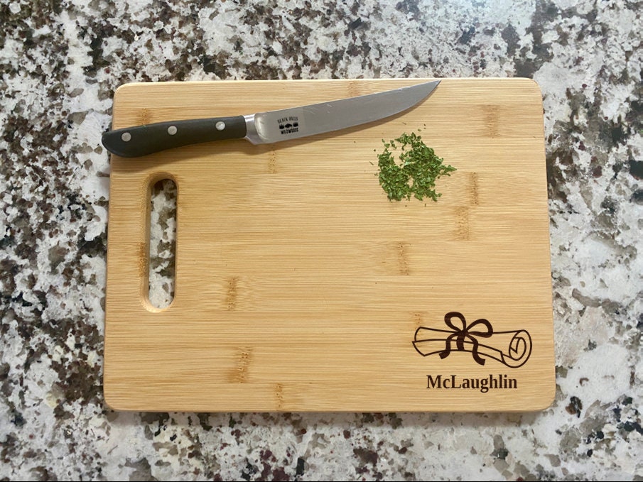 Diploma Graduation Cutting Board |  Diploma Charcuterie Board | Custom Serving Tray | Personalized Graduation Gift | Grad Party Tray