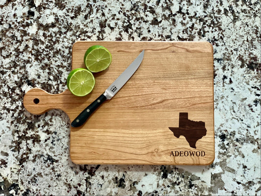 Texas Cutting Board | Choose Your State Charcuterie Board | Custom Serving Tray | Personalized Gift | Wedding Anniversary Gift