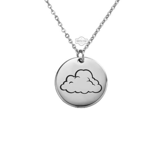 Clouds Necklace or Keychain – Personalized Sky Lover or Dreamy Gift in Gold or Silver, Uplifting Charm for Her or Him - Meteorology Gift
