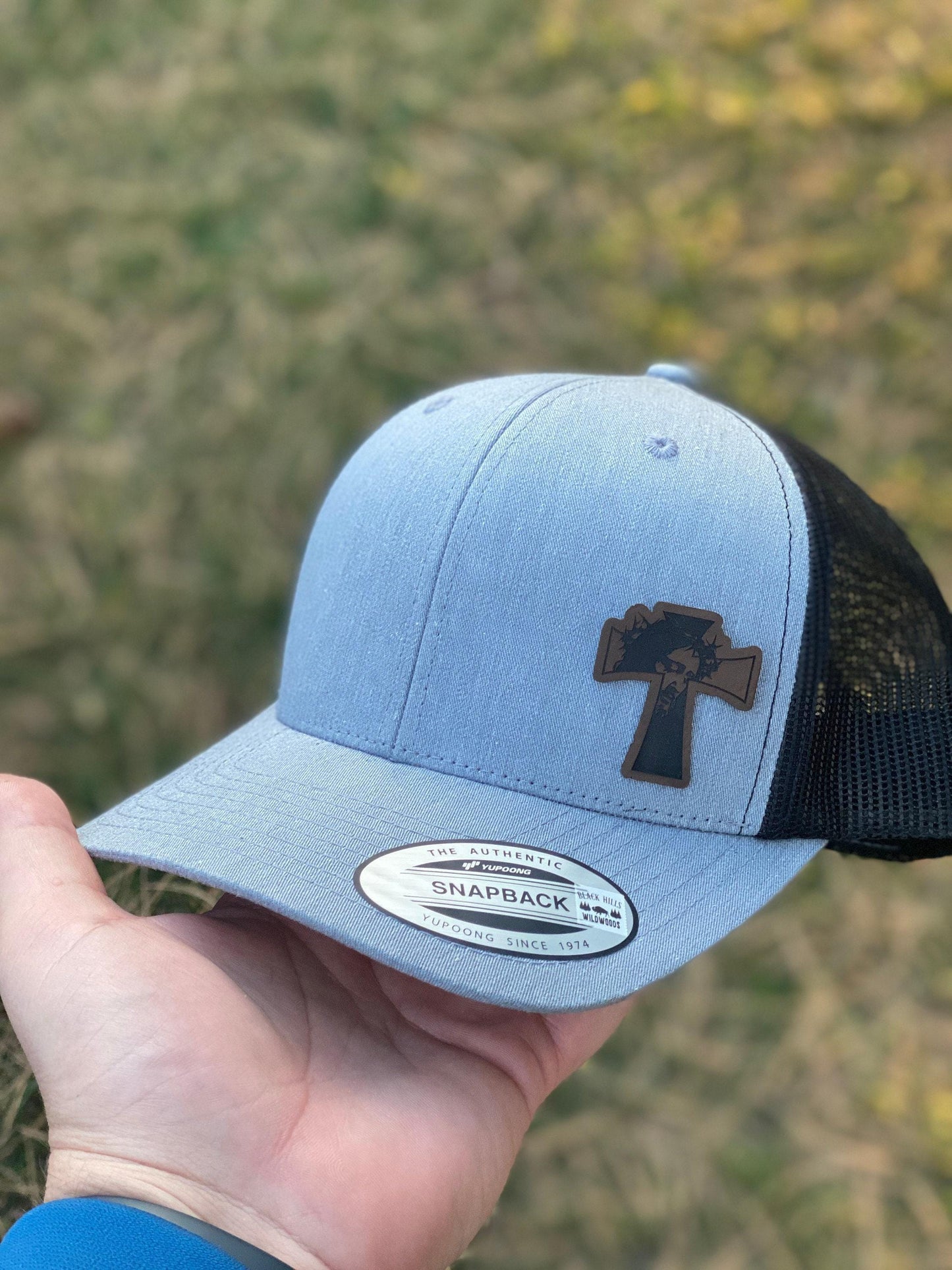 Jesus Crown of Thorns Cross Hat – Christian Snapback Trucker Cap, Faith Hat for Men, Religious Gift with Rustic Style