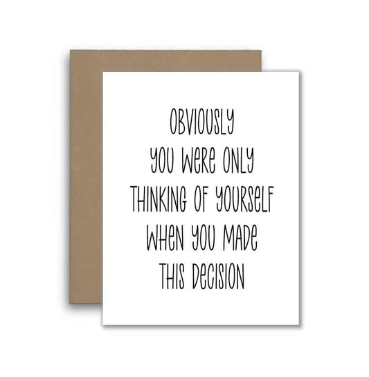 Funny Congratulations and Good Luck Decision Card