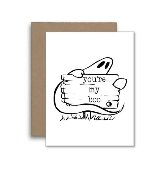 You're My Boo – Cute and Funny Love or Halloween Card for Bo