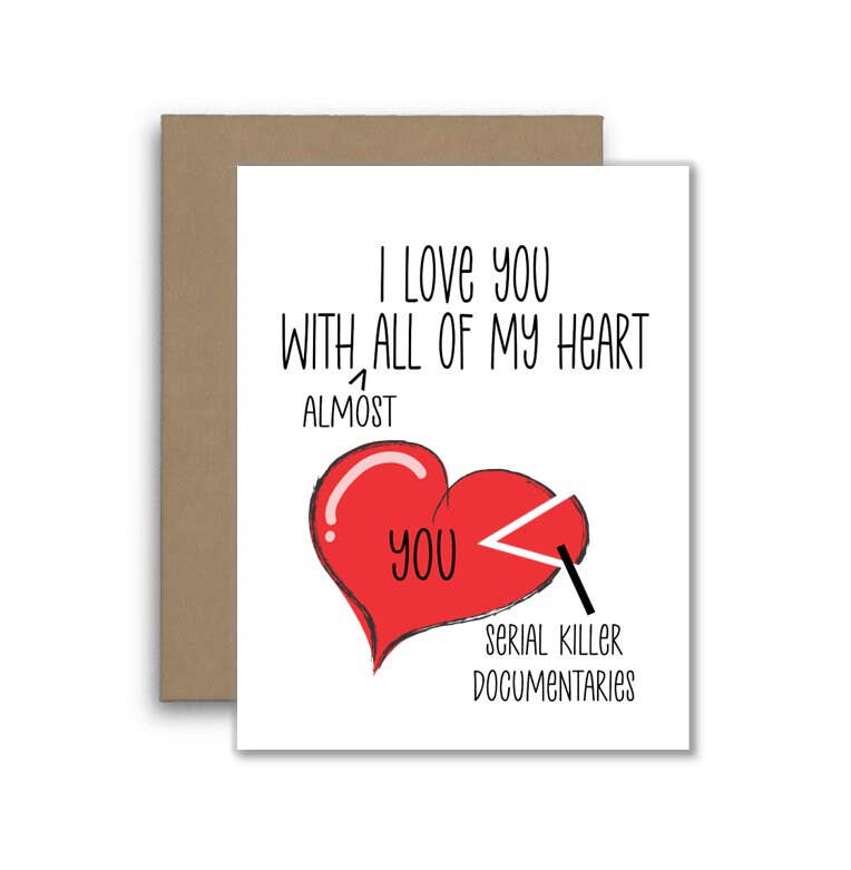 I Love You More Than Serial Killer Docs Anniversary Card