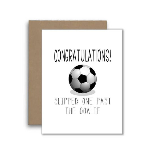 Funny Soccer Pregnancy Announcement Card