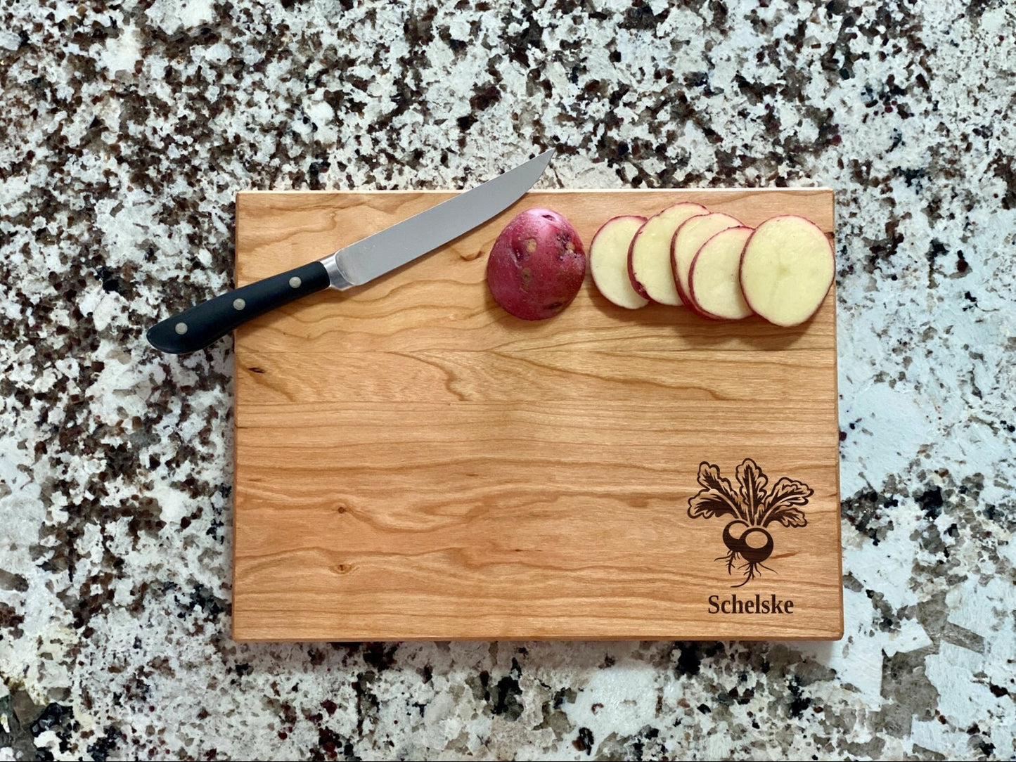 Radish Cutting Board | Garden Charcuterie Board | Custom Serving Tray | Personalized Gardener Gift | Kitchen Cutting Gift