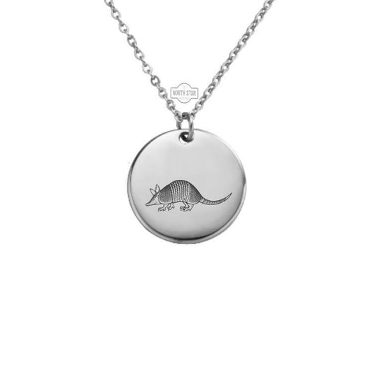 Armadillo Necklace – Gold or Silver Animal Charm – Personalized Gift for Nature Lovers – Dainty Jewelry – Keychain Option Available