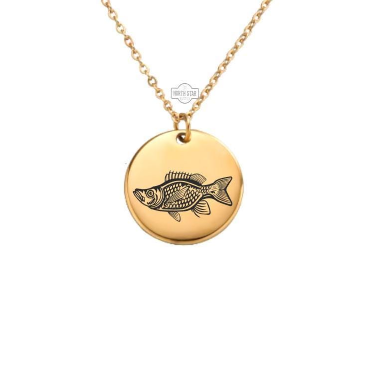 Red Snapper Necklace or Keychain – Personalized Fishing Gift in Gold or Silver, Saltwater Angler Charm for Her or Him