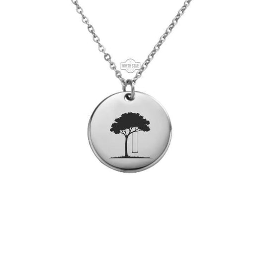 Tree Swing Necklace or Keychain – Personalized Nature or Childhood Gift in Gold or Silver, Whimsical Outdoor Charm for Her or Him