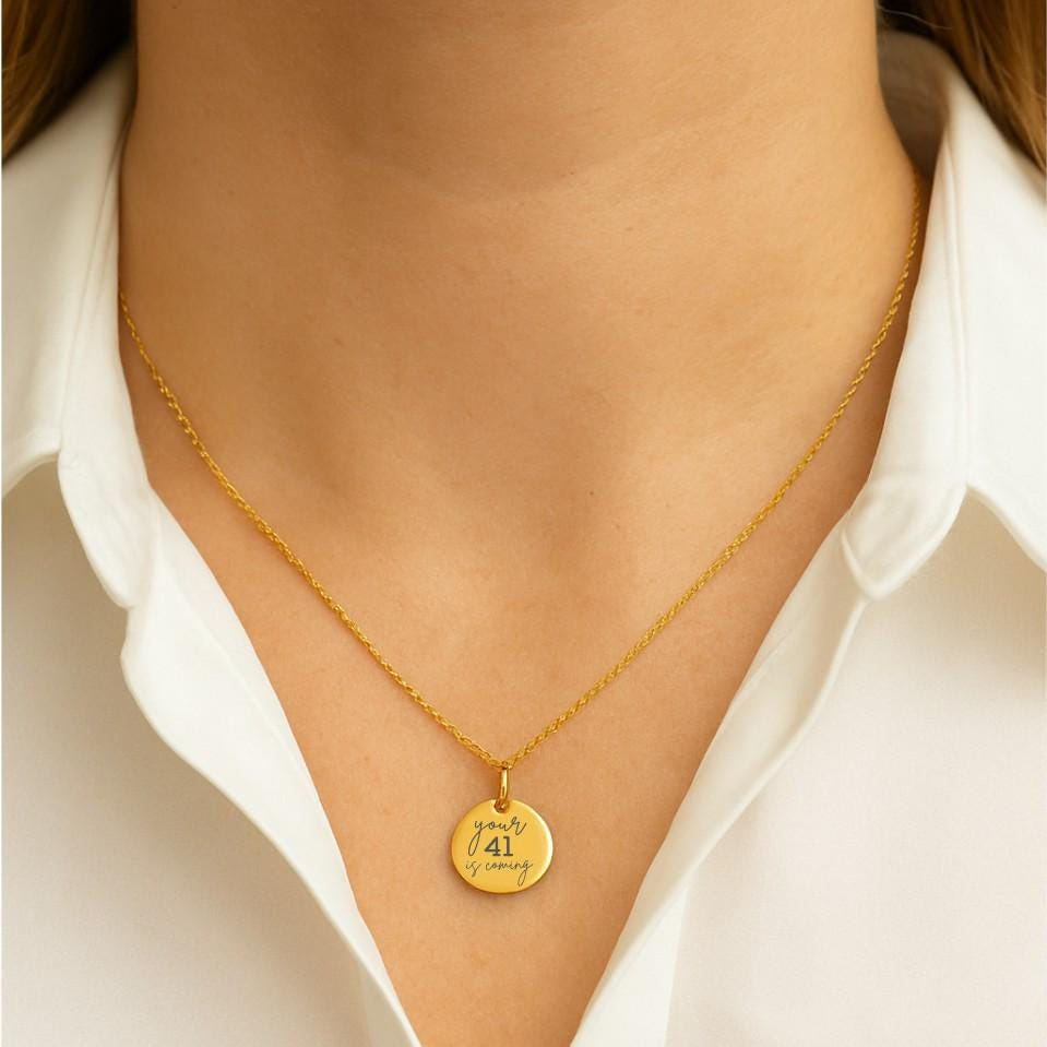 Your 41 Is Coming Necklace – Gold or Silver Isaiah 41:10 Pendant – Faith-Based Gift – Personalized Encouragement – Keychain Available