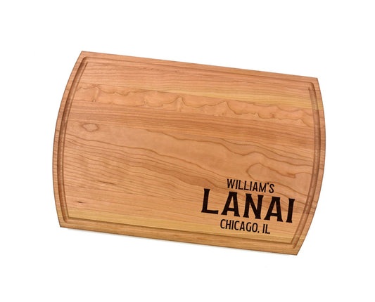 Personalized Lanai Cutting Board | Patio Charcuterie Board | Custom Serving Tray | Personalized Lanai Gift | Party Tray Gift