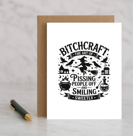Bitchcraft Card – Funny Witchy Halloween Card – Sassy Spooky