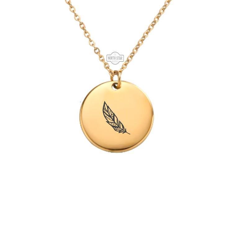 Feather Necklace or Keychain – Personalized Gift for Her or Him, Symbol of Strength, Lightness, or Spirit in Gold or Silver