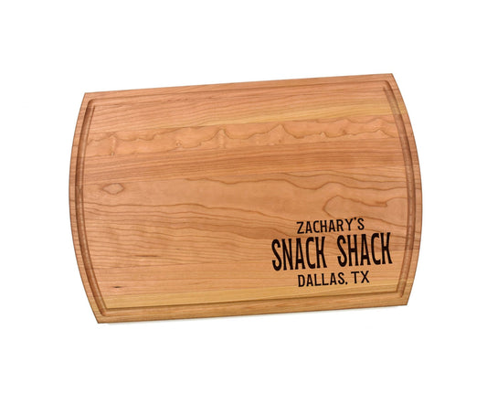 Personalized Snack Shack Cutting Board | Last Name Charcuterie Board | Custom Serving Tray | Personalized Kitchen Gift