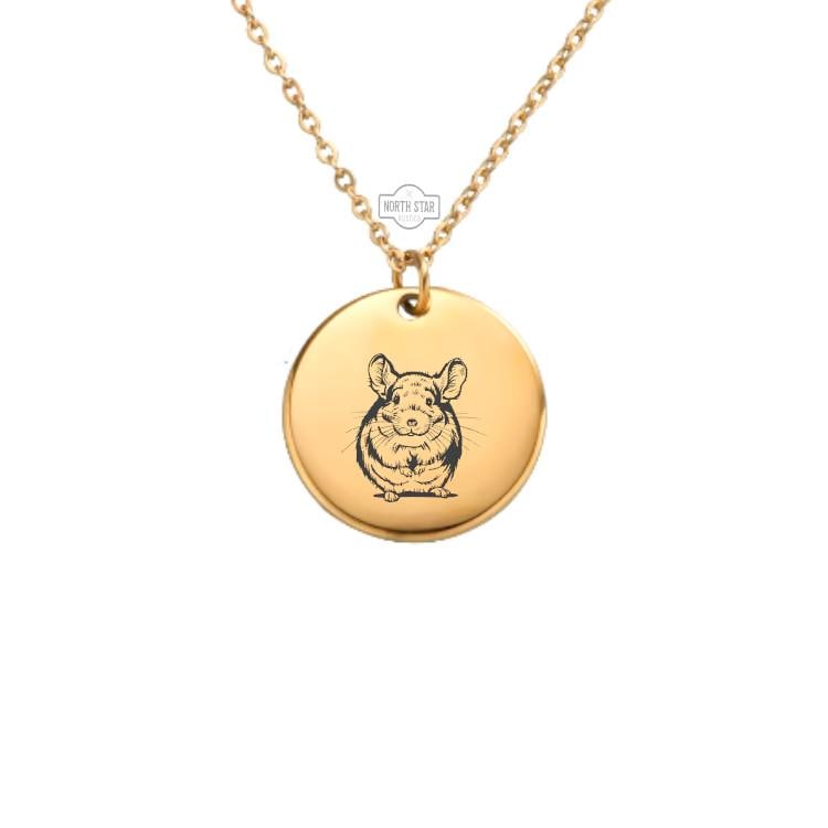 Mouse Necklace - Mice Spirit Animal Gold or Silver Minimalist Dainty Engraved Custom Pendant Charm Jewelry - Personalized Gift for Her