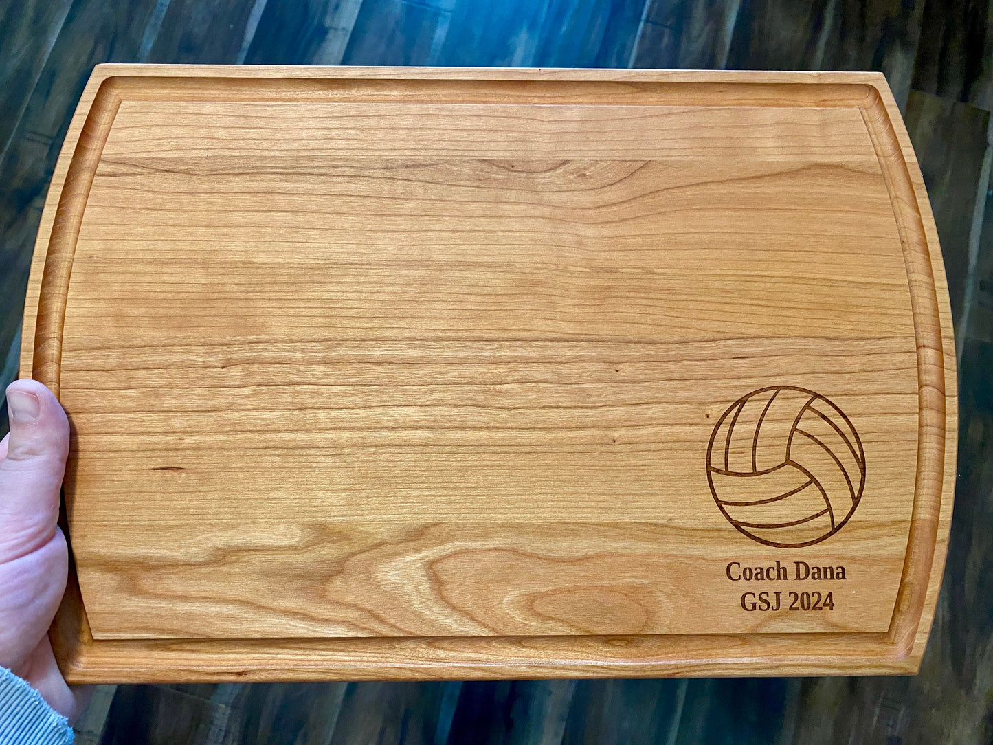 Volleyball Cutting Board | Coach Charcuterie Board | Custom Serving Tray | Personalized Housewarming Closing Gift | Team Sport Coach Gift