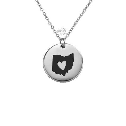 Ohio Necklace – Gold or Silver State Outline Charm – Personalized OH Jewelry Gift – Custom Home State Pendant – Keychain Available
