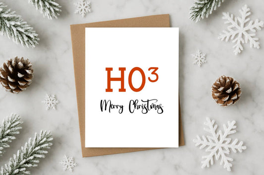 Funny Christmas Card – Ho³ Means Merry Christmas, Nerds