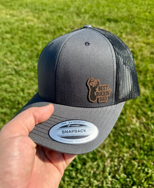 Best Buckin' Dad Hat – Funny Deer Hunting Trucker or Snapback Cap – Outdoorsman Gift for Dad, Hunter, or Rustic Country Style