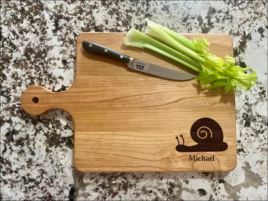 Snail Cutting Board | Garden Charcuterie Board | Custom Serving Tray | Personalized Garden Gift | Wedding Anniversary Gift