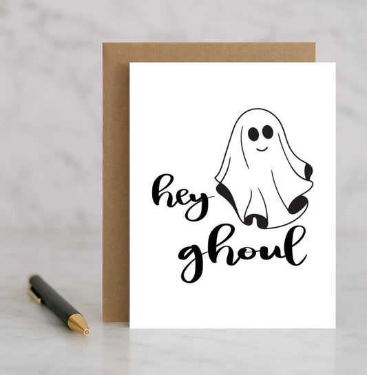 Hey Ghoul Card – Funny Halloween Greeting Card for Friends,