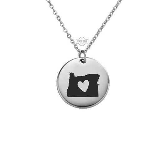 Oregon Necklace – Gold or Silver State Outline Charm – Personalized Pacific Northwest Gift – Custom Keychain Option Available