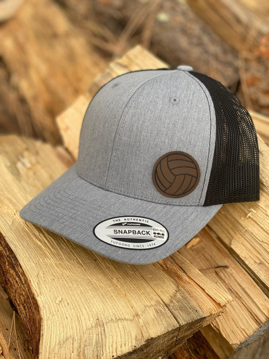 Volleyball  Hat – Snapback Trucker Cap – Engraved Sports Patch – Athlete Gift – Beach & Court Volleyball Hat – Adjustable Hat