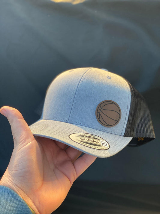 Basketball Hat – Athletic Snapback or Trucker Cap with Basketball Design – Sports Hat for Players, Coaches, or Hoops Fans