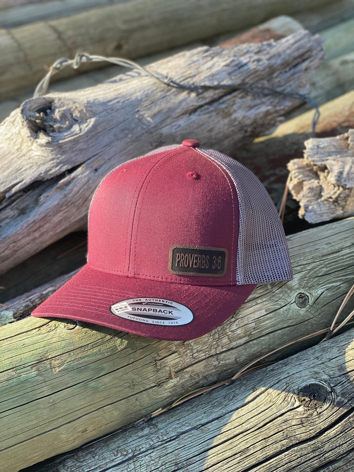 Psalm 18:2-3  Trucker Hat – Bible Verse Snapback Cap, Christian Gift, The Lord Is My Rock Engraved Faith Hat