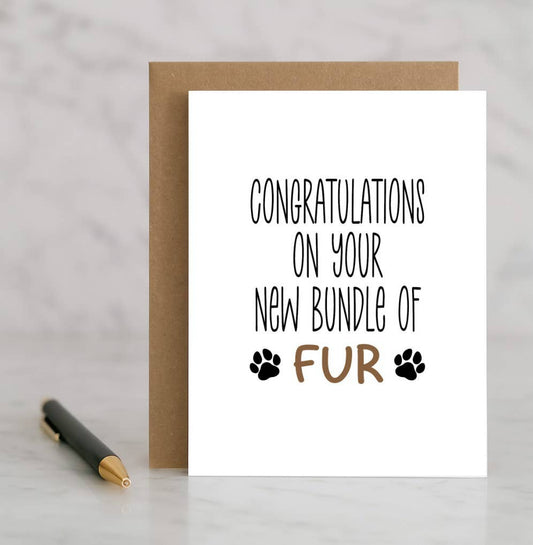 Congratulations on Your New Bundle of Fur – New Pet Card