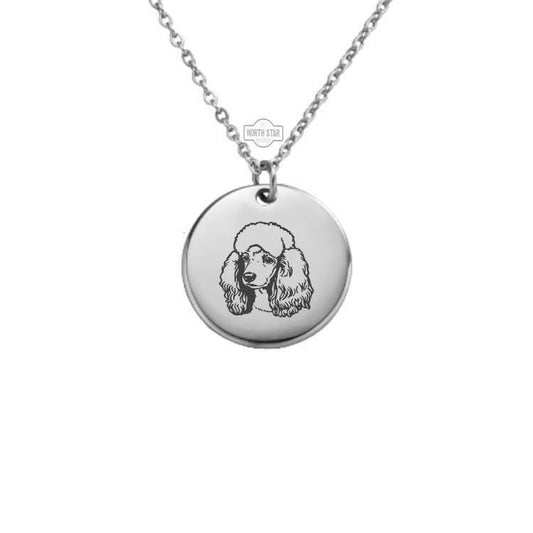 Poodle Necklace or Keychain – Dog Lover Gift for Her or Him, Personalized Pet Memorial Jewelry in Gold or Silver