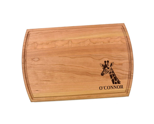 Giraffe Cutting Board | Giraffe Charcuterie Board | Custom Serving Tray | Personalized Zoo Animal Gift | Wedding Anniversary Gift