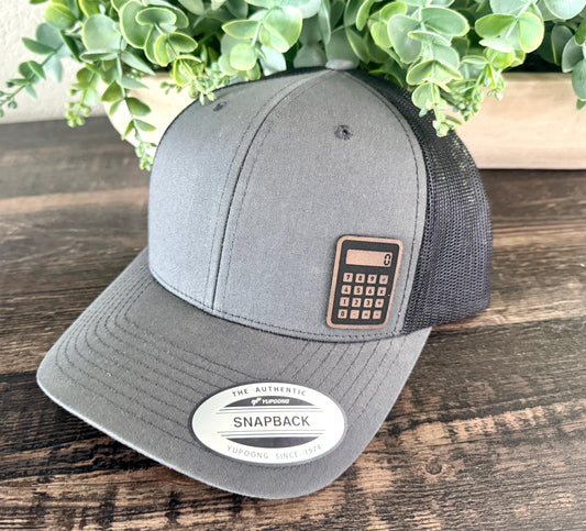 Calculator Hat – Trucker or Snapback Cap with Math Design – Funny Gift for Accountants, Teachers, Engineers & Number Crunchers