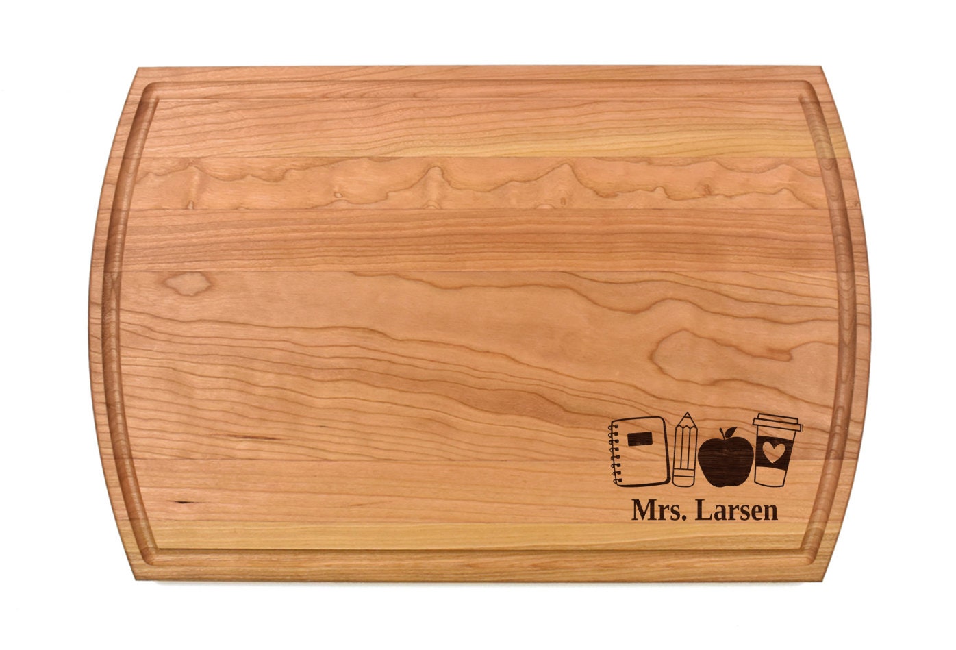 Teacher Cutting Board |  Book Apple Worm Charcuterie Board | Custom Serving Tray | Personalized Teacher Gift | School Academy Tray