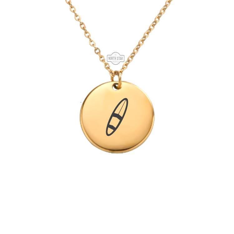 Paddleboard Necklace or Keychain – SUP Pendant Gift for Her or Him, Personalized Outdoor Water Sport Jewelry in Gold or Silver