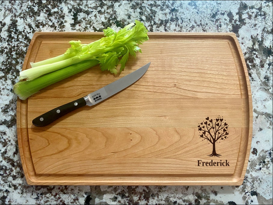 Tree With Hearts Cutting Board | Family Tree Charcuterie Board | Custom Serving Tray | Personalized Marriage Gift | Wedding Anniversary Gift