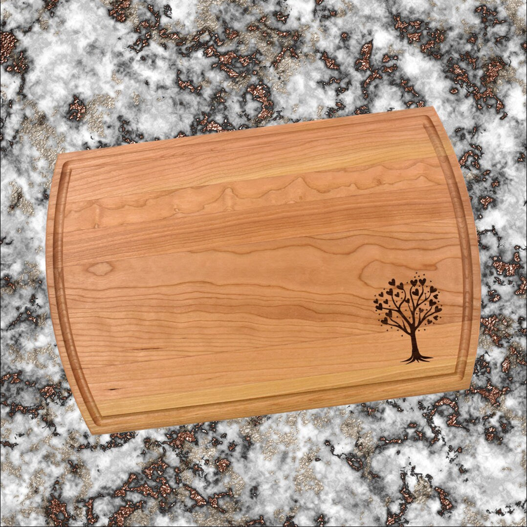 Tree With Hearts Cutting Board | Family Tree Charcuterie Board | Custom Serving Tray | Personalized Marriage Gift | Wedding Anniversary Gift