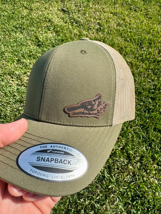 Cardinal Bird Hat – Trucker or Snapback Cap with Cardinal Design – Red Bird Hat for Nature Lovers, Birdwatchers, and Memorial Gift