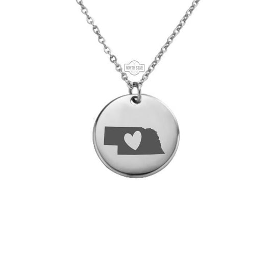 Nebraska Necklace – Gold or Silver State Outline Charm – Personalized Hometown Jewelry Gift – Custom Keychain Option Available