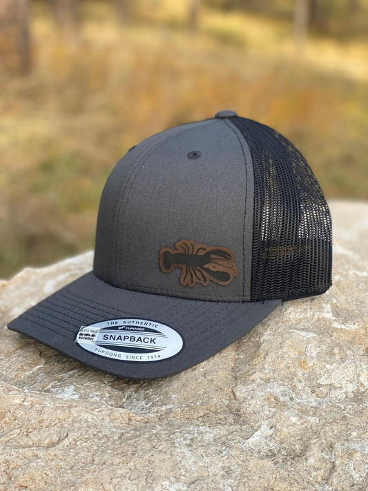 Lobster Hat Snapback Trucker – Engraved Patch Seafood Cap, Coastal Gift, Funny Animal Hat for Lobster Lovers or Beach Style Fans