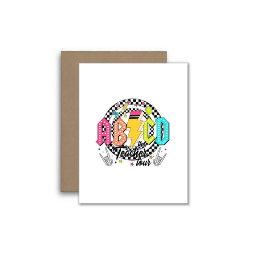 ABCD The Teacher Tour – Funny Teacher Appreciation Card