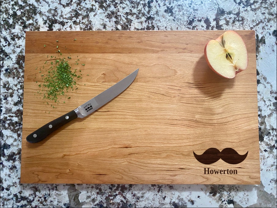 Mustache Cutting Board |  Stache Charcuterie Board | Custom Serving Tray | Personalized Man Cave Gift | Sexy Man Gift