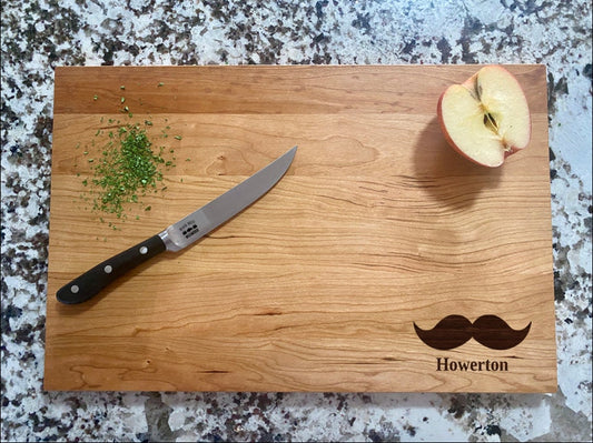 Mustache Cutting Board |  Stache Charcuterie Board | Custom Serving Tray | Personalized Man Cave Gift | Sexy Man Gift