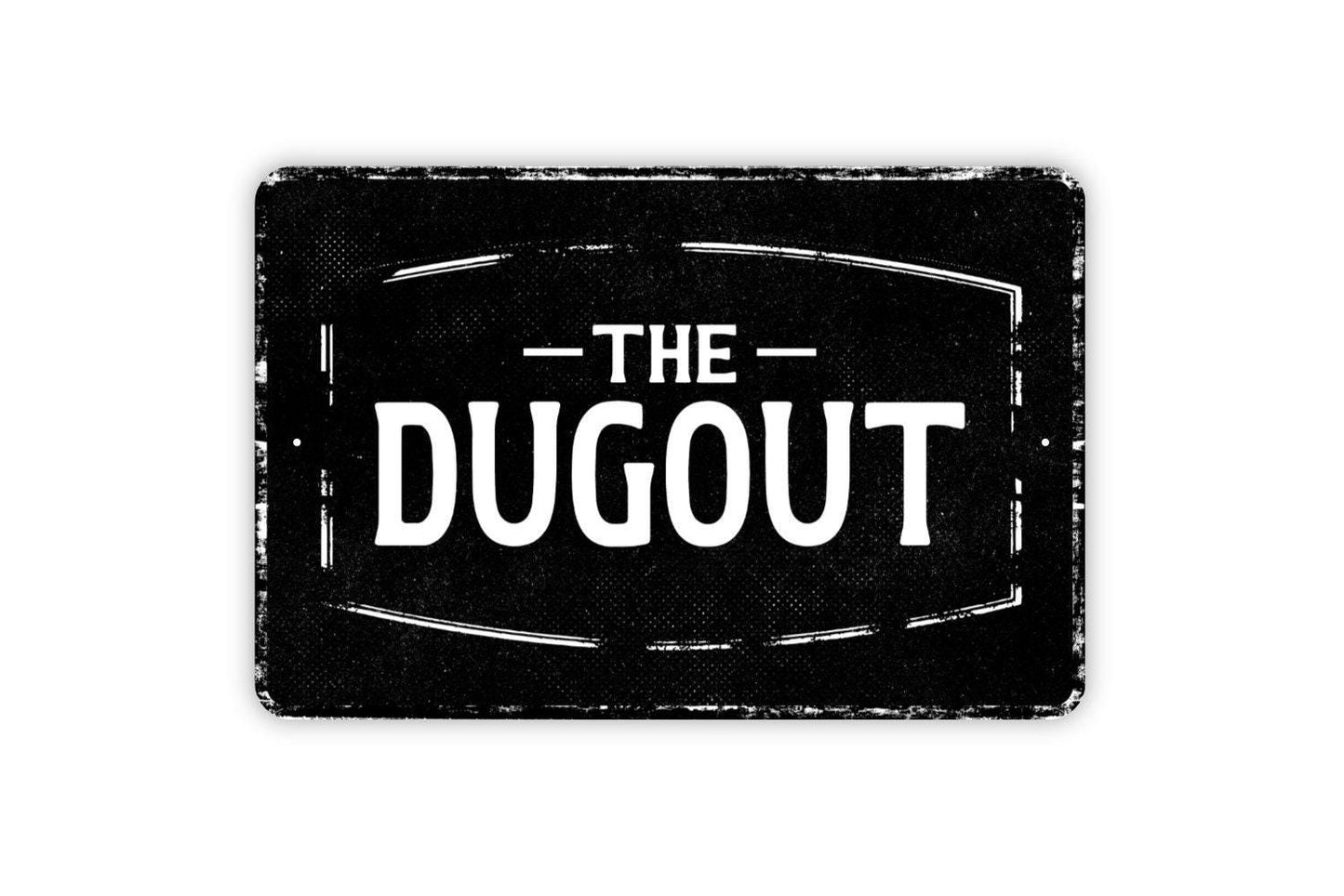 The Dugout Sign - Personalized Metal Sign Wall Art - Vinyl Sticker Decal Novelty Gift