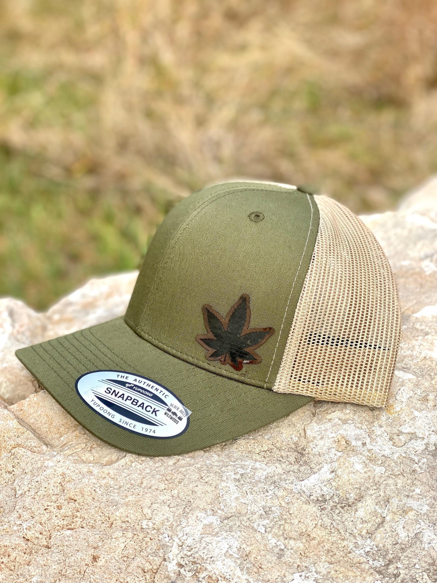Marijuana Leaf Hat Snapback Trucker – Engraved Patch Weed Cap, 420 Style Gift, Cannabis Lover Hat, Stoner or Festival Fashion