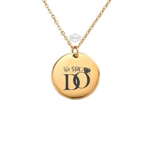 We Still Do Necklace or Keychain – Personalized Gold or Silver Anniversary Charm, Lasting Love Gift for Couples, Vow Renewal Jewelry