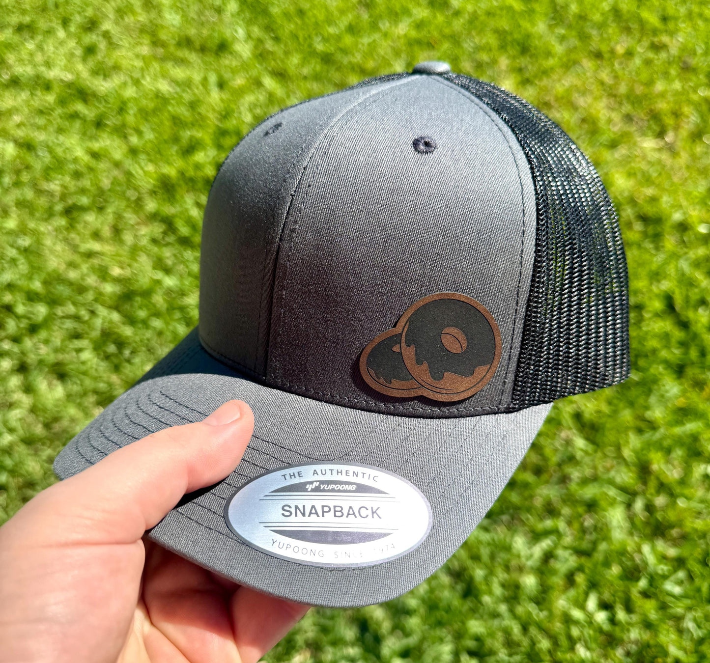 Donuts Trucker Hat – Snapback Patch Cap, Funny Foodie Hat, Engraved Donut Hat, Sweet Gift for Doughnut Lovers