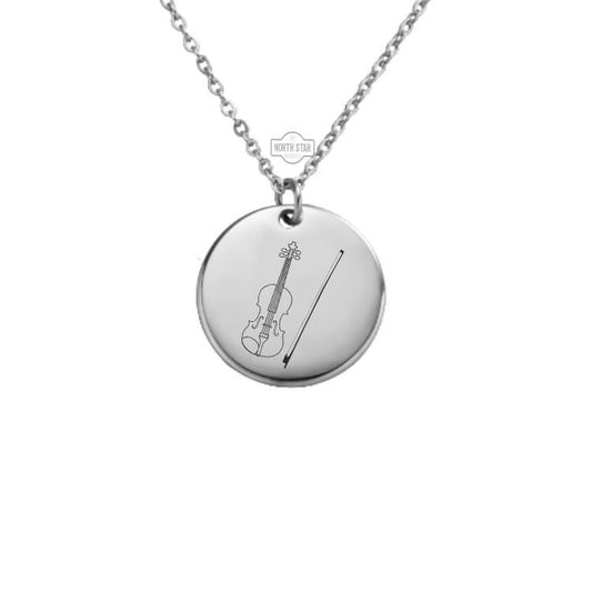 Violin Necklace or Keychain – Music Lover Gift for Her or Him, Personalized String Instrument Jewelry in Gold or Silver